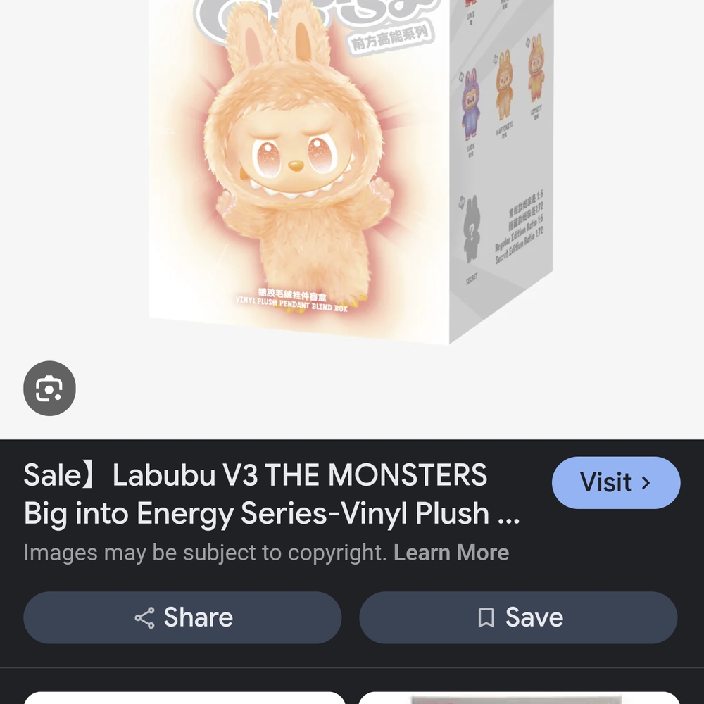 Labubu HAPPINESS V3 The Monsters Vinyl Plush Toy
